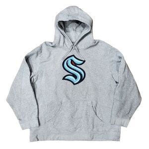 SEATTLE KRAKEN Sweater Adult 2XL Gray FANATICS Hoodie NHL Hockey Athleisure